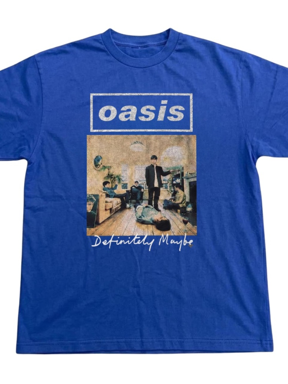 Oasis Definitely Maybe Blue Graphic Tee